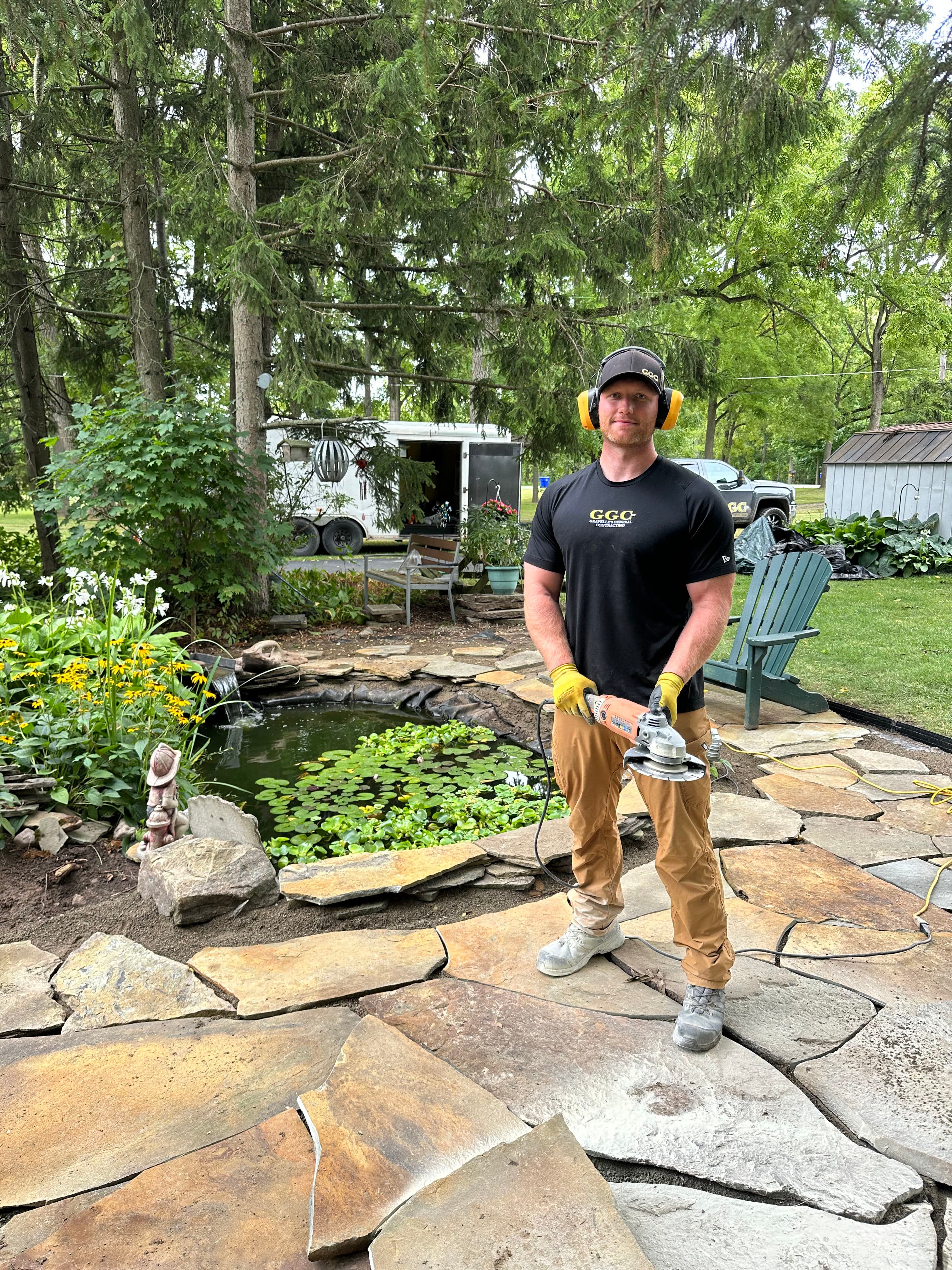 Project Stone Patio and Pond Transformation image
