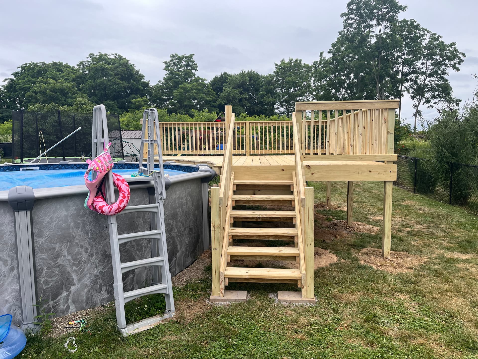 Gallery photos for Youngstown Backyard Makeover with Custom Pool Deck: Image #2