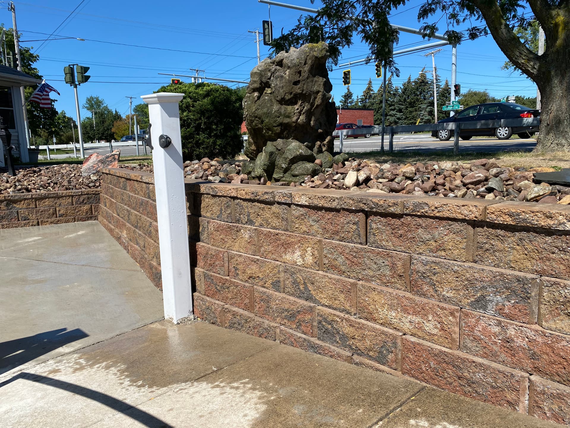 Durable Stone Features Replace Old Wooden Elements