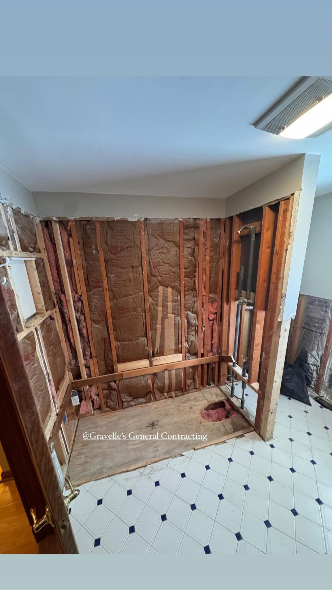 Gallery photos for Tub Removed, Shower Built From Scratch - Full Bathroom Gut and Remodel: Image #2