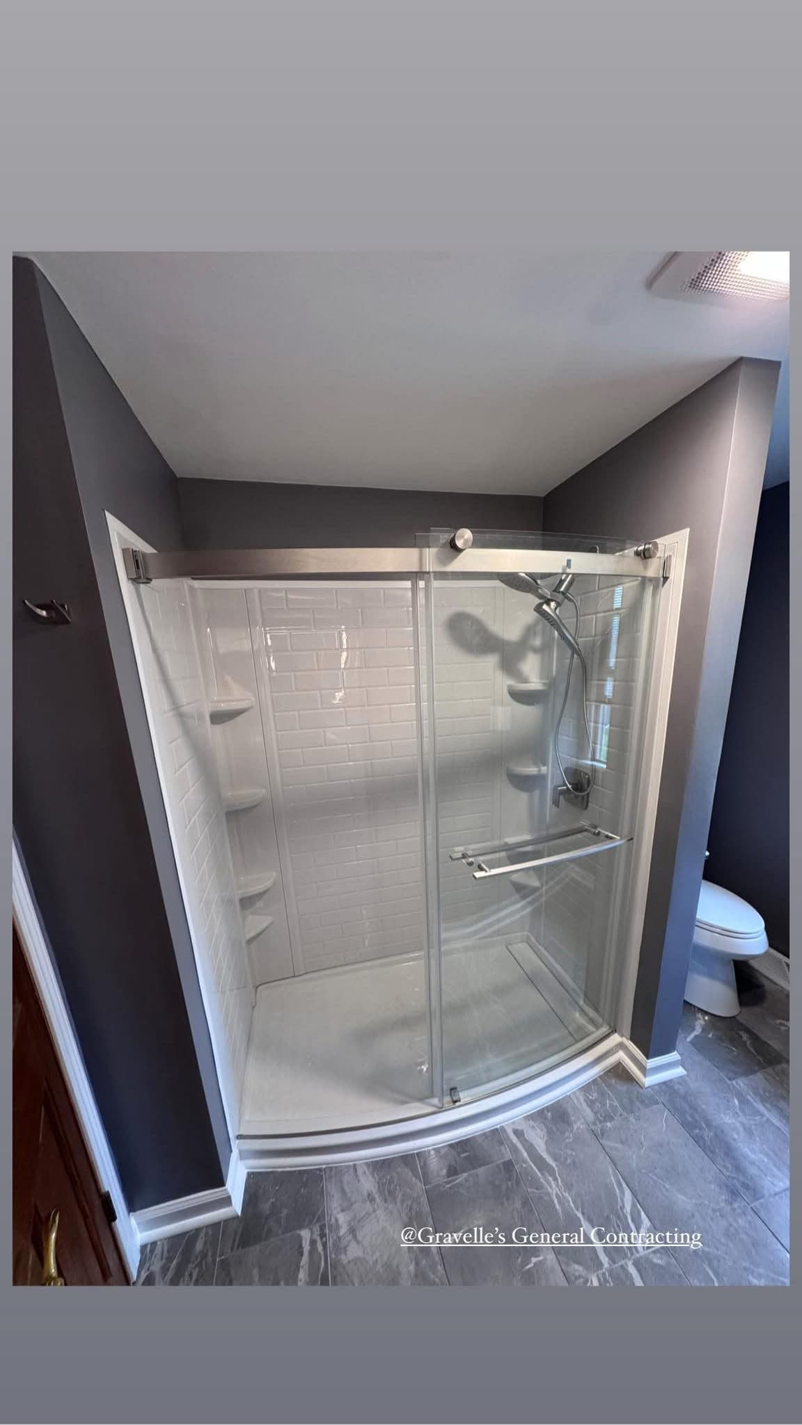 Gallery photos for Tub Removed, Shower Built From Scratch - Full Bathroom Gut and Remodel: Image #3