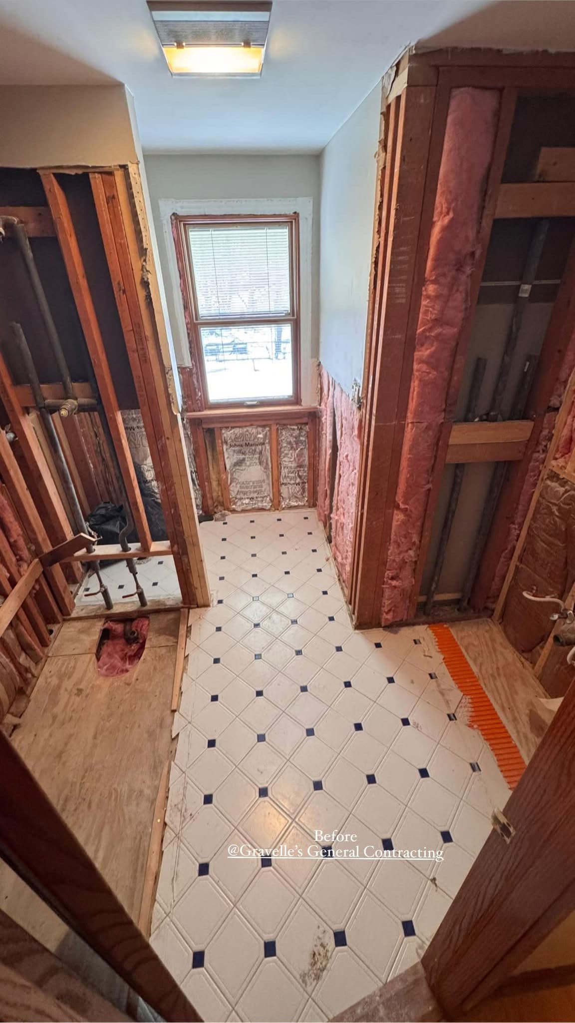 Gallery photos for Tub Removed, Shower Built From Scratch - Full Bathroom Gut and Remodel: Image #1